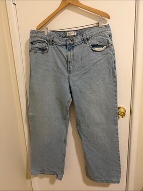 Abercrombie & Fitch Pale Blue Wide-Leg Jeans